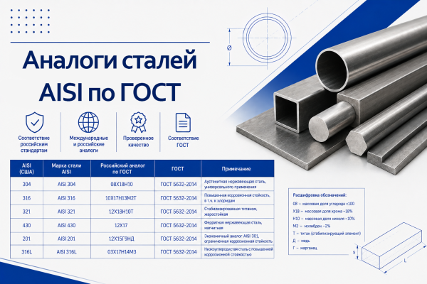 Аналоги сталей AISI по ГОСТ